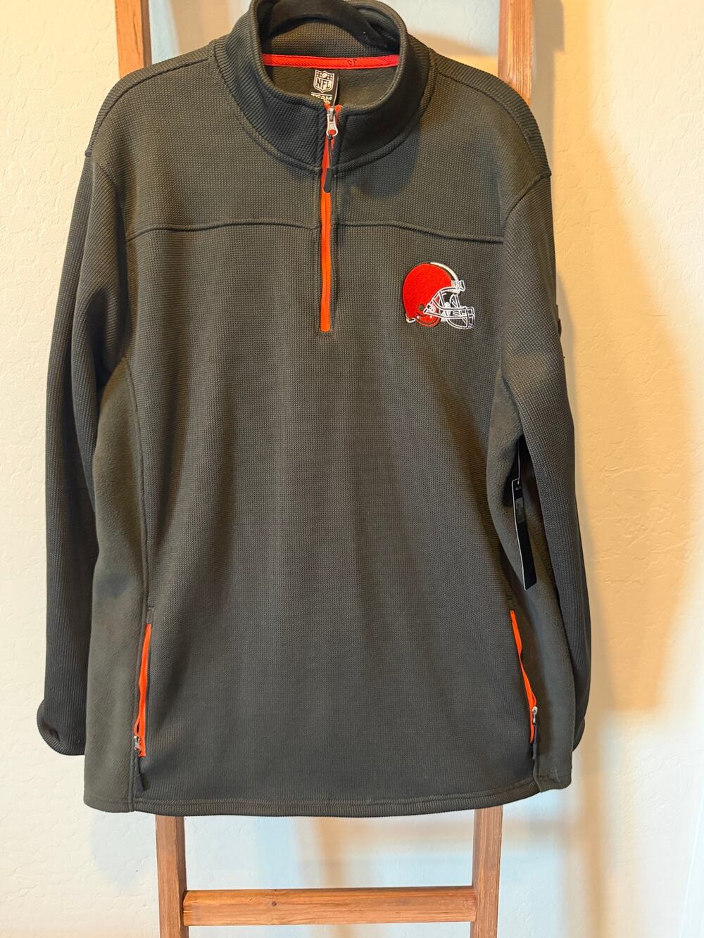 Cleveland Browns NFL Ultra Game Quarter Zip Pullover Jacket 2XL NWT